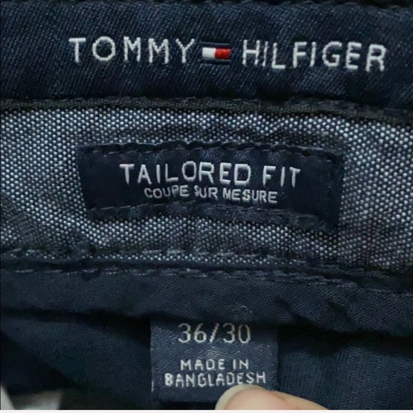 Tommy Hilfiger Tailored Fit Flat Front Chino Pants - Picture 7 of 9